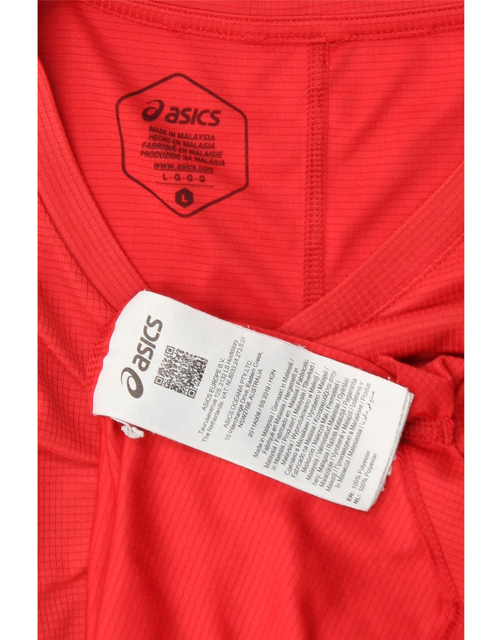 T-shirt da uomo Asics Top grande rossa in poliestere