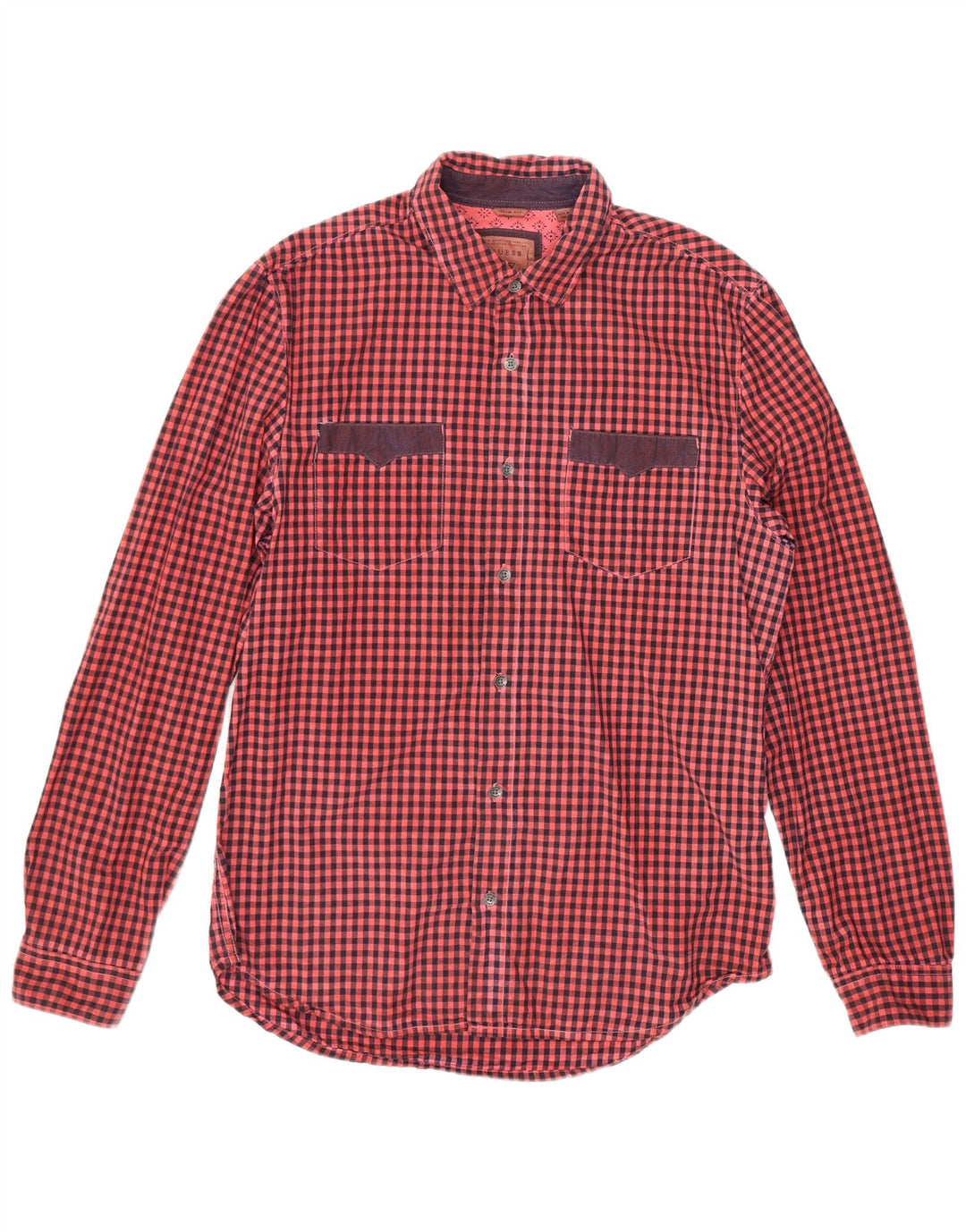 Camicia Guess da uomo slim fit in cotone a quadretti rosso medio