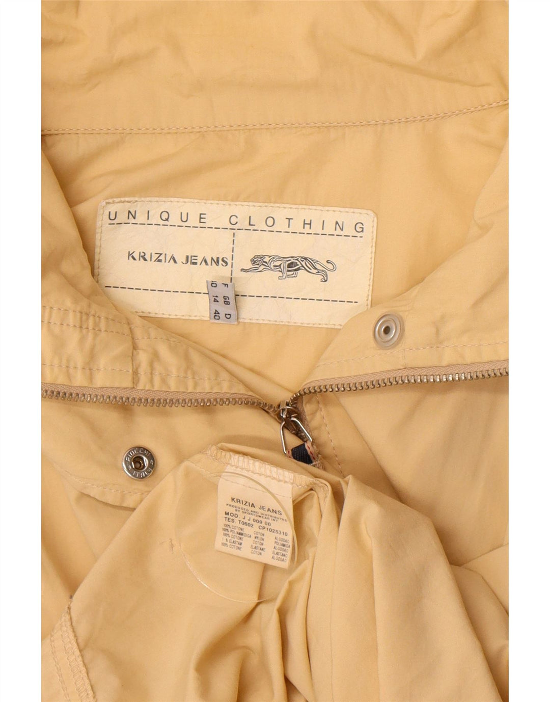 Giacca multiuso oversize da donna Krizia Jeans UK 14 grande cotone giallo