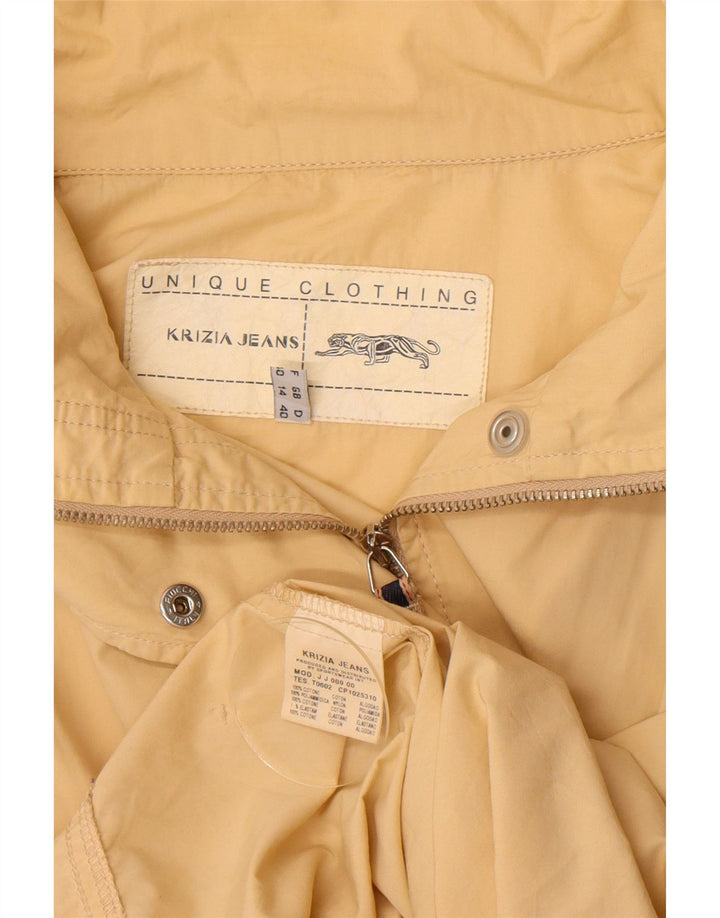 Giacca multiuso oversize da donna Krizia Jeans UK 14 grande cotone giallo