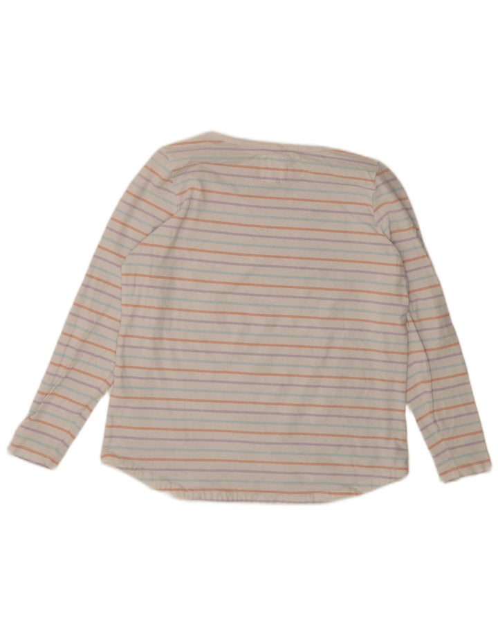 Fat Face Top da donna a maniche lunghe UK 14 Cotone a righe multicolore medio