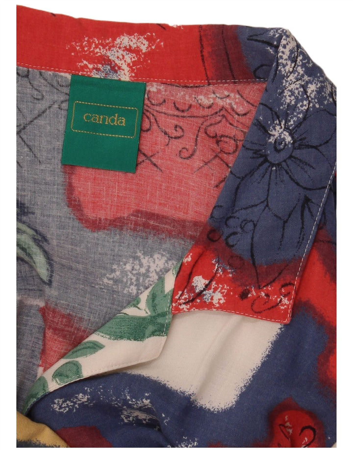 Camicia a maniche corte da donna Canda UK 18 XL floreale multicolore
