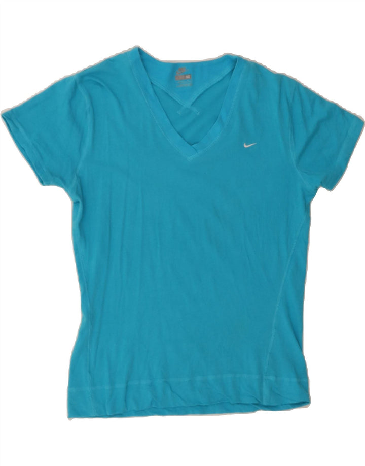 NIKE Womens T-Shirt Top UK 12 Medium Blue Cotton Vintage Nike and Second-Hand Nike from Messina Hembry 