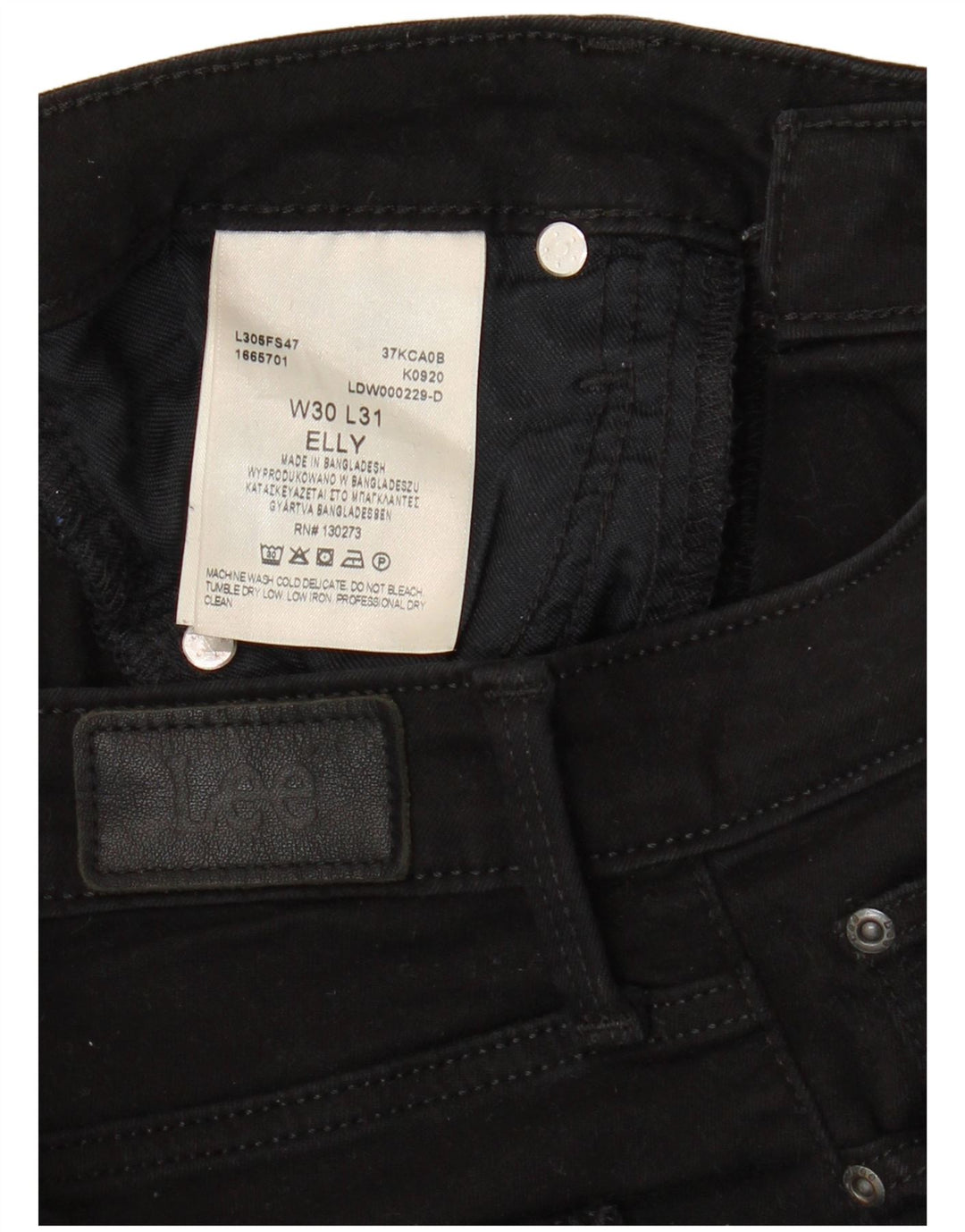 Jeans LEE Elly Slim da donna W30 L28 cotone nero
