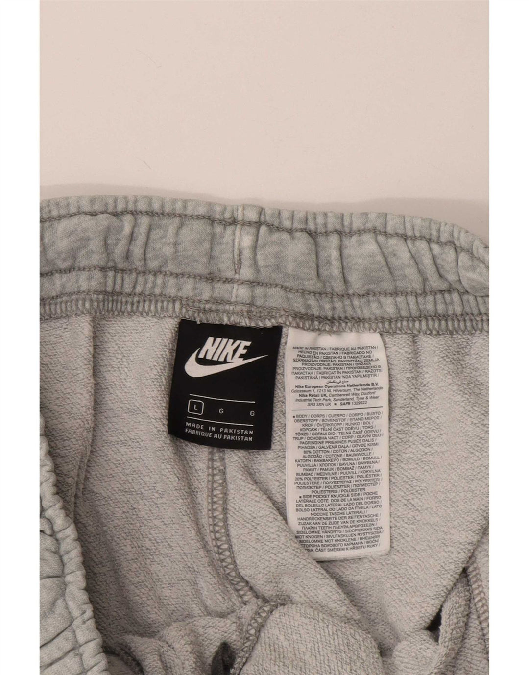 Pantaloncini sportivi Nike da uomo con grafica grande, cotone chiazzato grigio