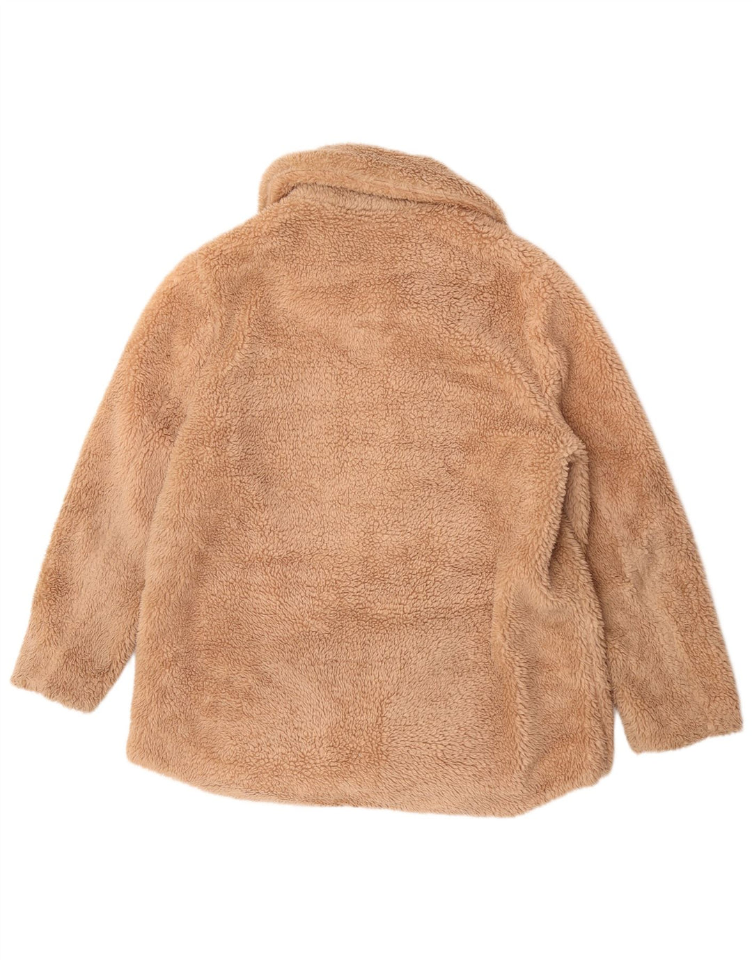 Giacca in pile Marks & Spencer da donna con orsetto UK 14 grande poliestere beige