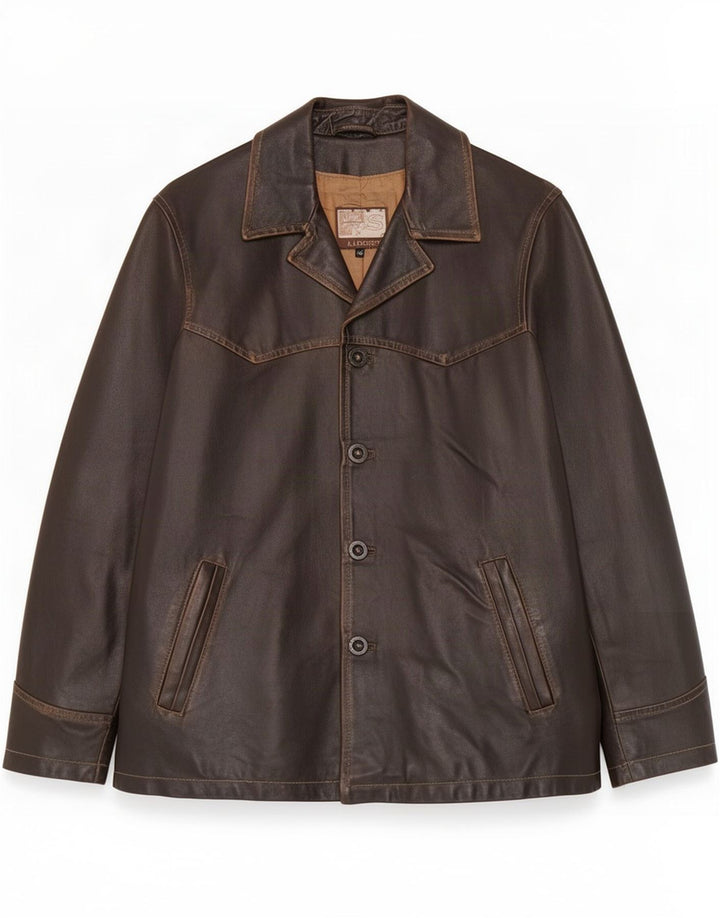 Giacca in pelle da uomo J.J.Scott IT 48 Marrone medio