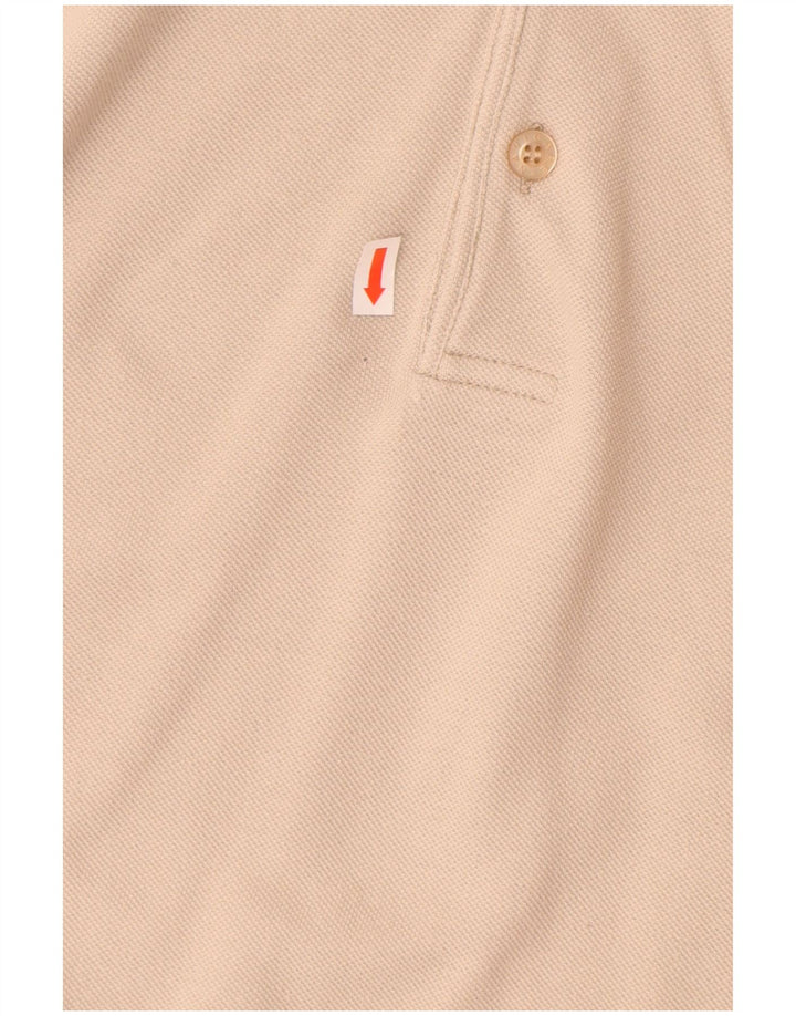 Polo da uomo a maniche lunghe NAVIGARE XL in cotone beige