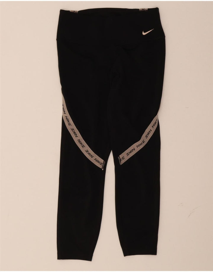 NIKE Womens Graphic Leggings UK 6 XS  Black Polyester Vintage Nike and Second-Hand Nike from Messina Hembry 