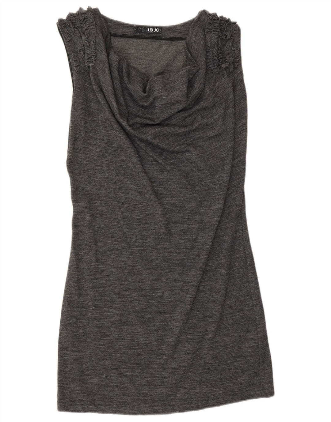 Abito Basico Smanicato Donna Liu Jo IT 40 Small Grigio Lana