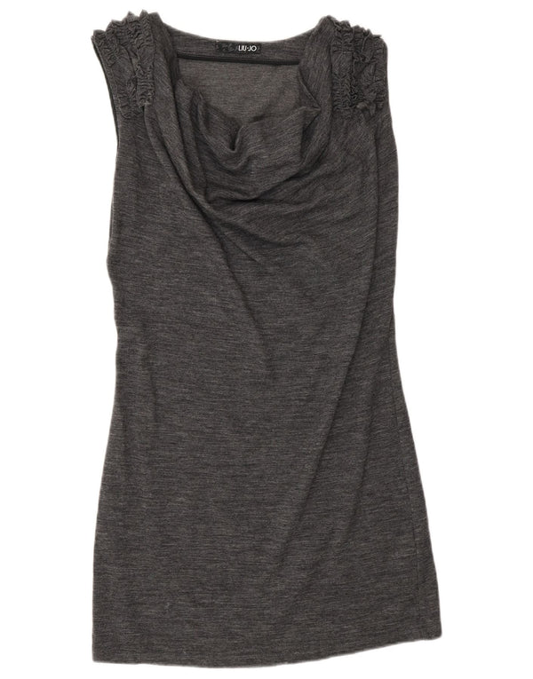 Abito Basico Smanicato Donna Liu Jo IT 40 Small Grigio Lana
