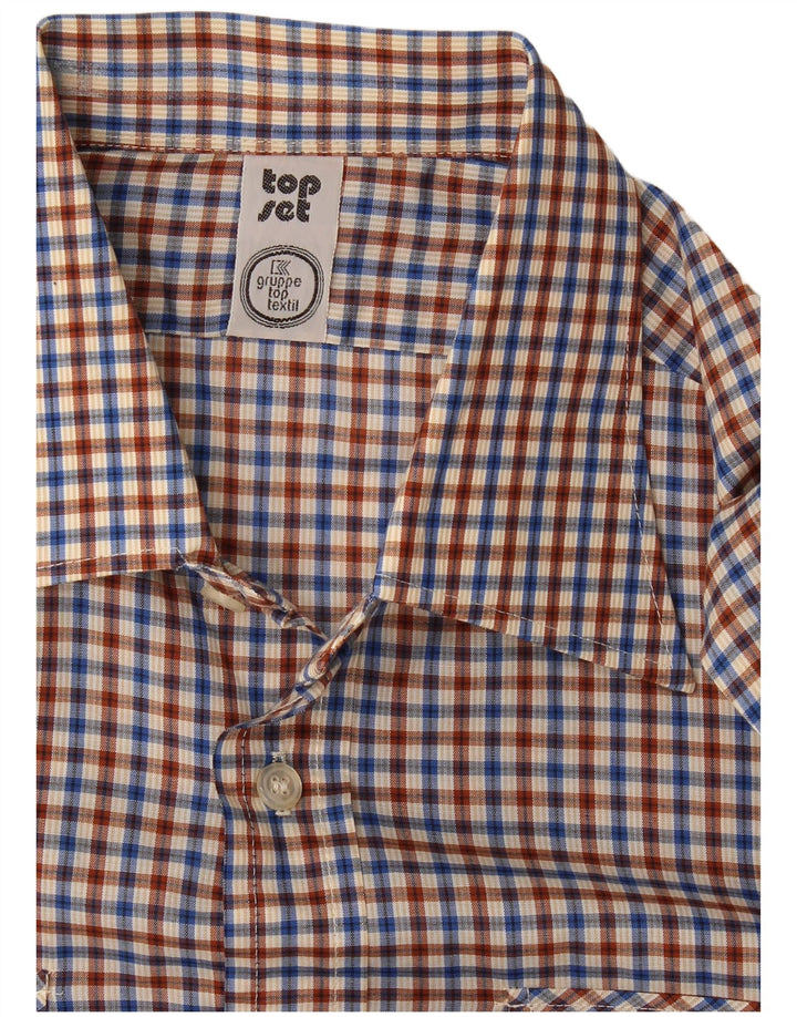 Camicia vintage da uomo a quadretti multicolore media