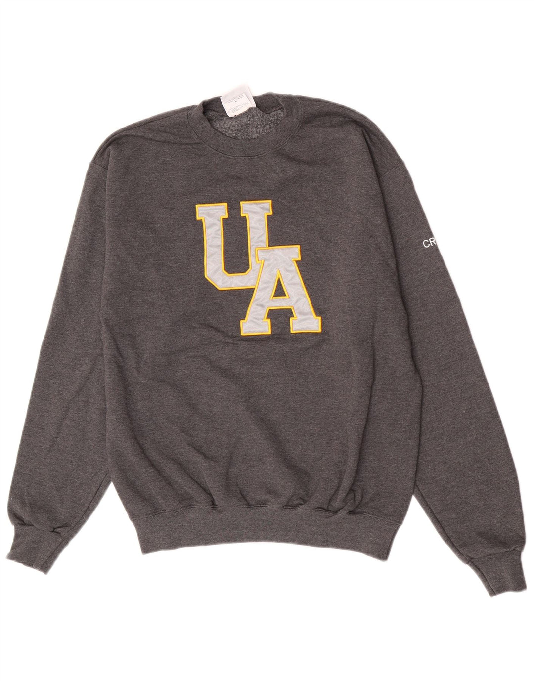 Felpa grafica da uomo Champion, maglione, cotone grigio medio