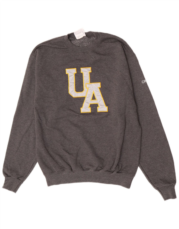 Felpa grafica da uomo Champion, maglione, cotone grigio medio