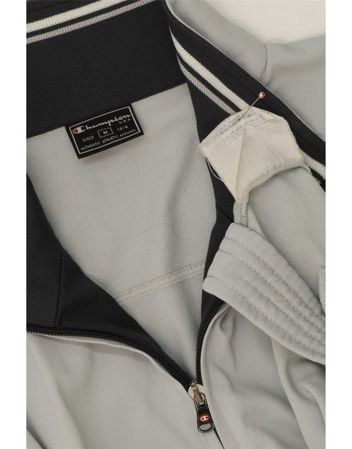 Giacca da tuta da uomo Champion in poliestere grigio medio