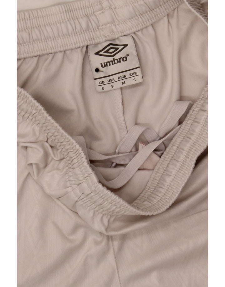 Pantaloncini sportivi da uomo Umbro piccoli in poliestere bianco