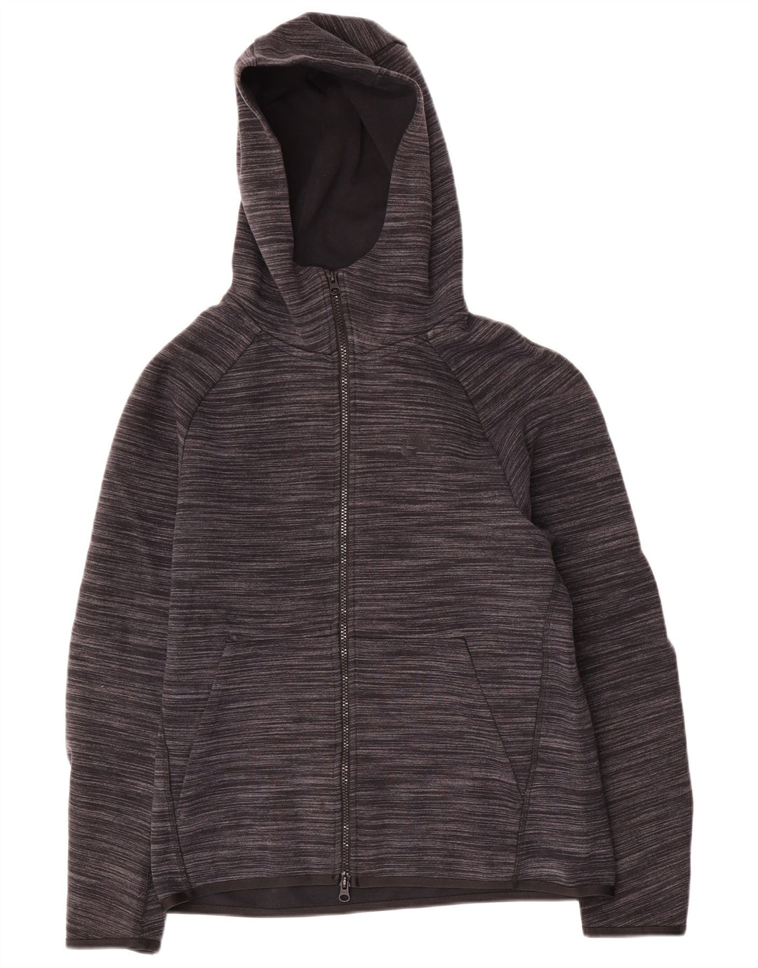 Felpa con cappuccio e zip Nike da uomo, piccola, in cotone grigio screziato