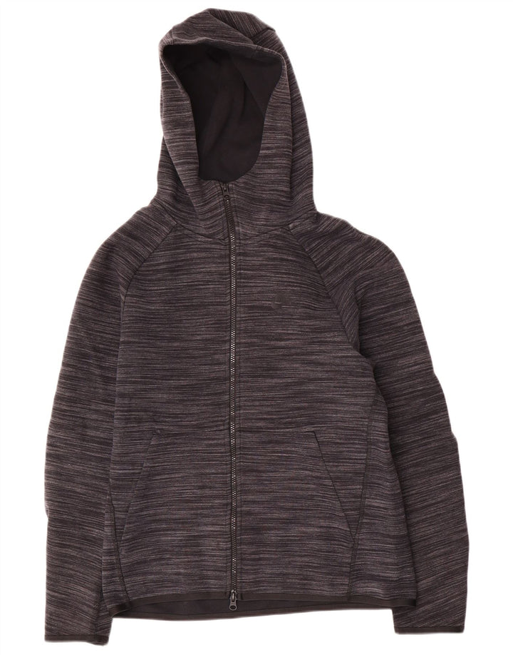 Felpa con cappuccio e zip Nike da uomo, piccola, in cotone grigio screziato