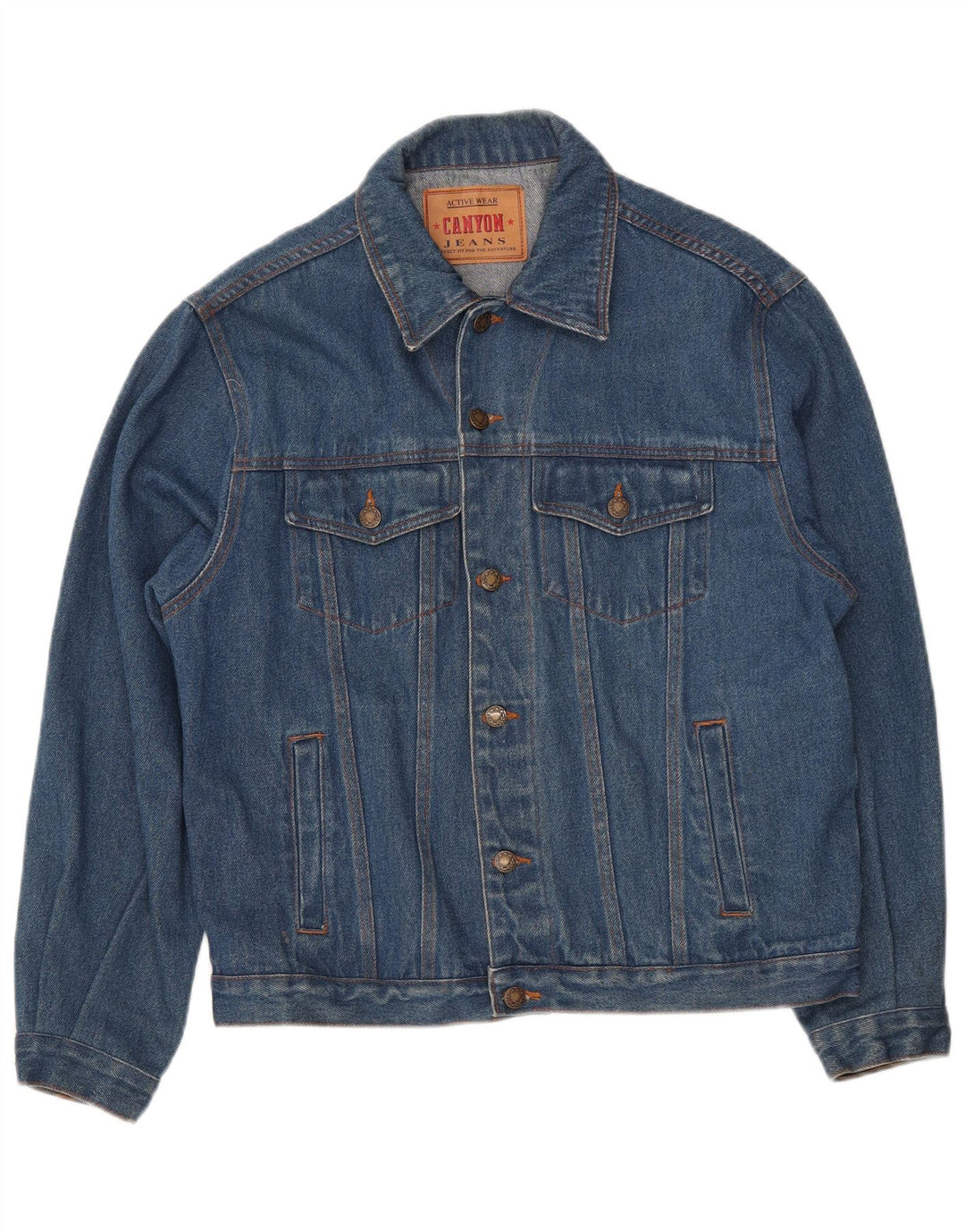 CANYON Giacca in denim da uomo UK 40 Large Blu Cotone