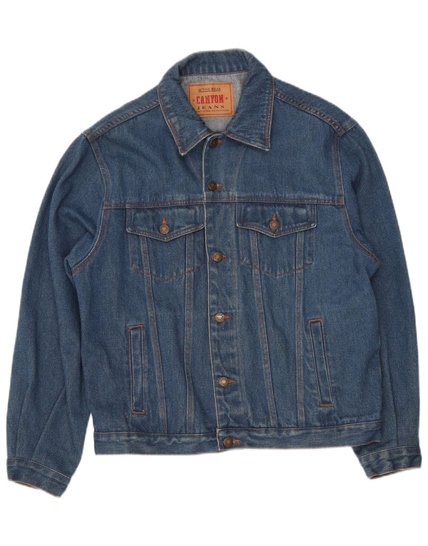 CANYON Giacca in denim da uomo UK 40 Large Blu Cotone