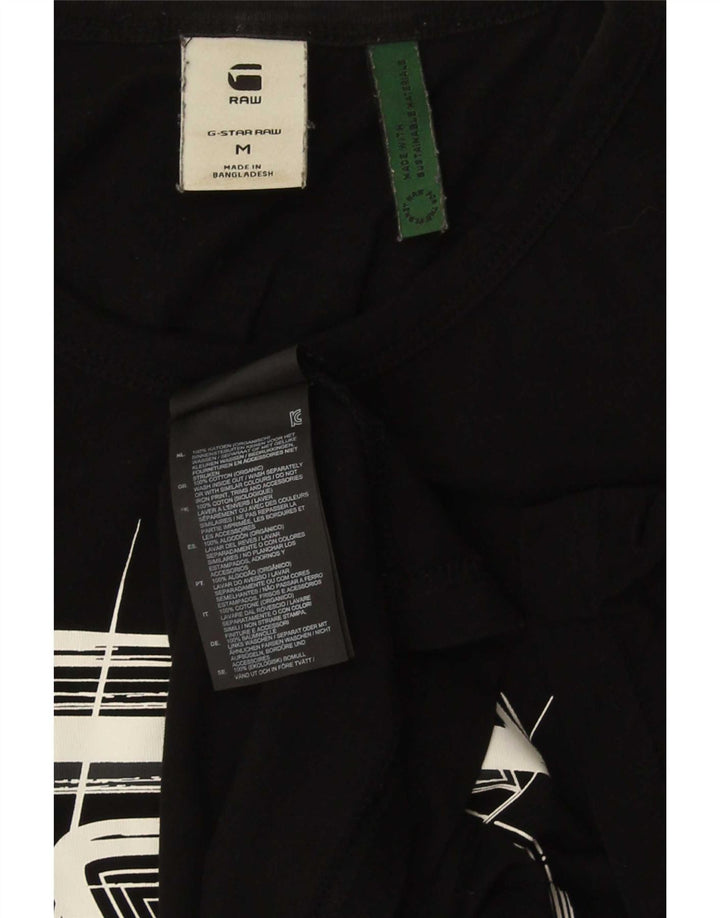 T-shirt grafica da uomo G-Star Top in cotone nero medio