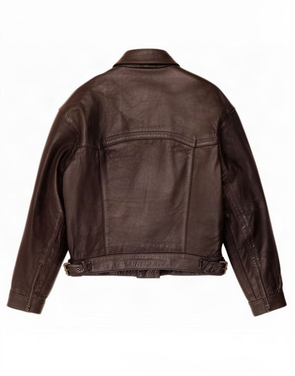 Vintage Mens Leather Jacket UK 40 Large Black