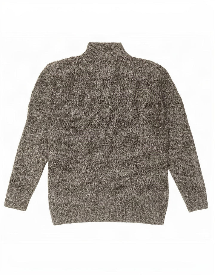 Maglione da uomo Jack & Jones con zip e collo, grande acrilico chiazzato grigio
