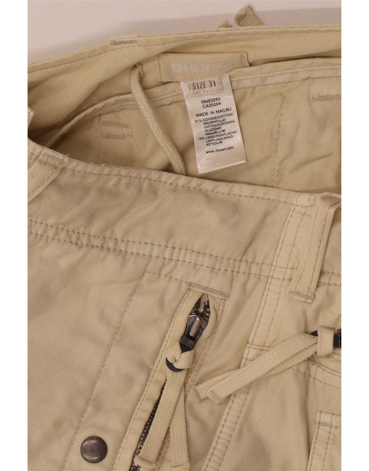 Pantaloni Cargo Capri da donna Diesel W31 L21 in cotone beige
