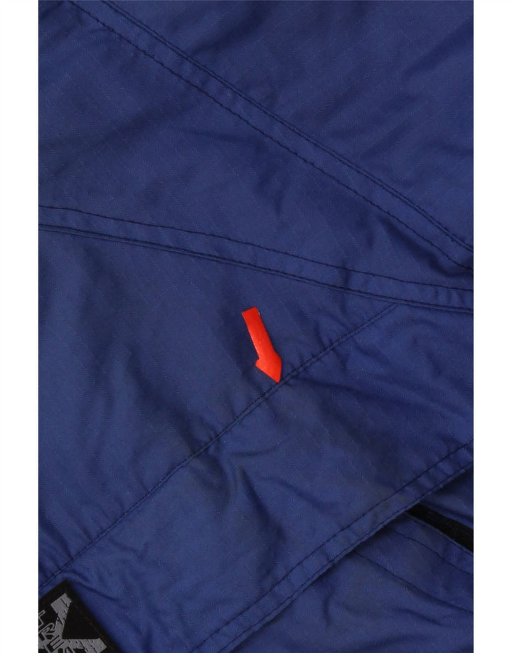 Giacca da sci pullover con grafica vintage da uomo UK 42 XL blu poliammide