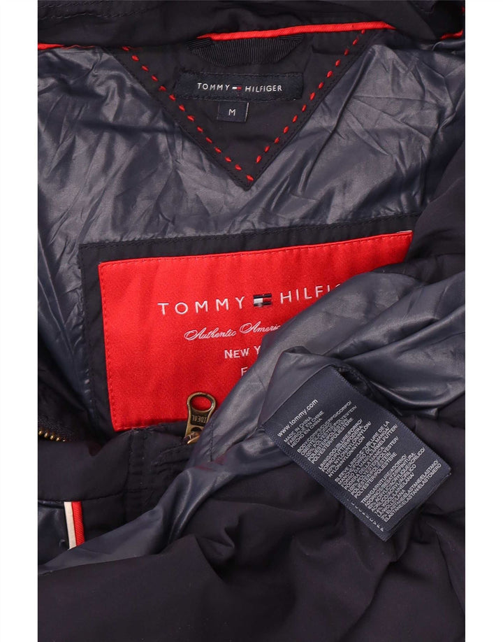 Giacca imbottita con cappuccio da donna Tommy Hilfiger UK 12 medio poliestere blu navy