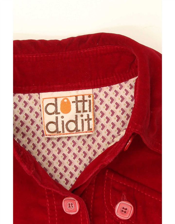 Camicia in velluto da donna Dotti Didit UK 8 Small Rossa