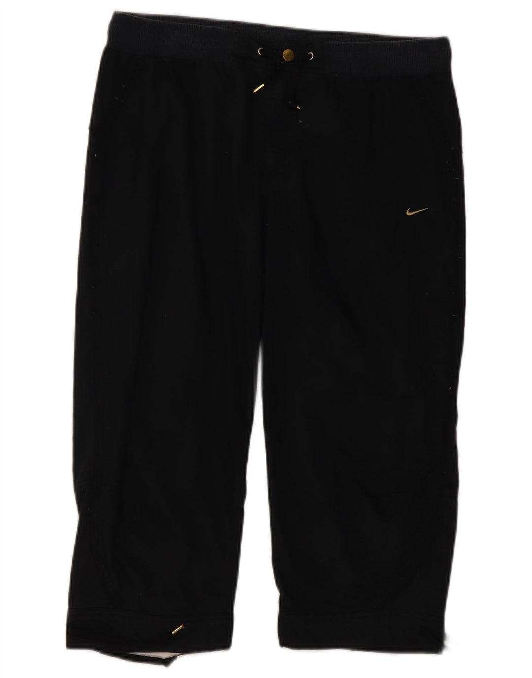 Pantaloni Capri da donna NIKE UK 12 medi W32 L20 cotone nero