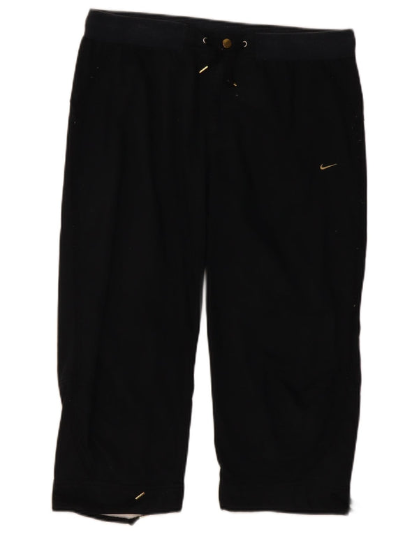 Pantaloni Capri da donna NIKE UK 12 medi W32 L20 cotone nero