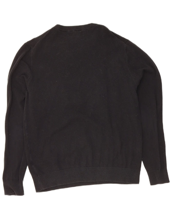 Maglione maglione girocollo con grafica da uomo Zara blu navy medio