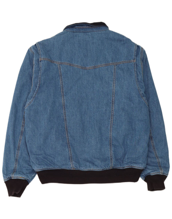 Giubbotto bomber in denim da uomo Superdry UK 44 2XL cotone blu