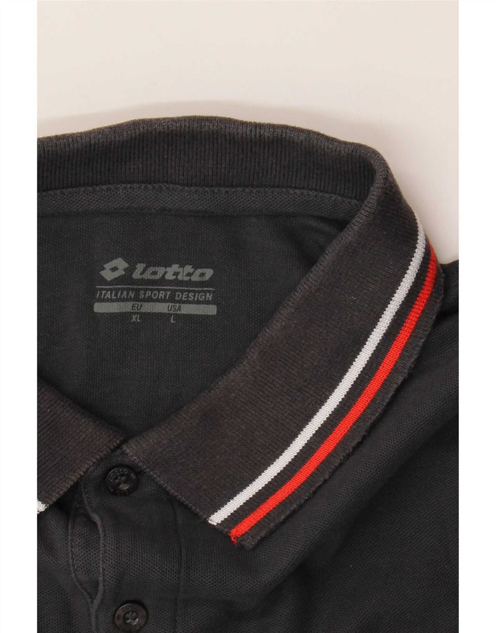 Polo da uomo Lotto XL a righe nere