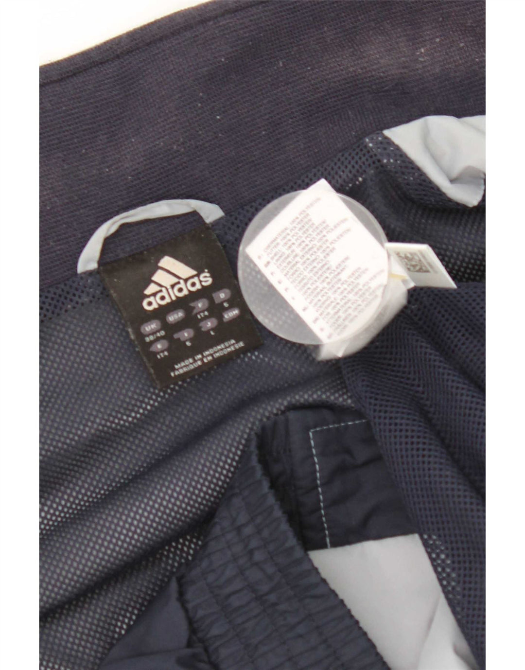 Giacca da tuta da uomo Adidas UK 38/40 Medium Blu Navy Colourblock