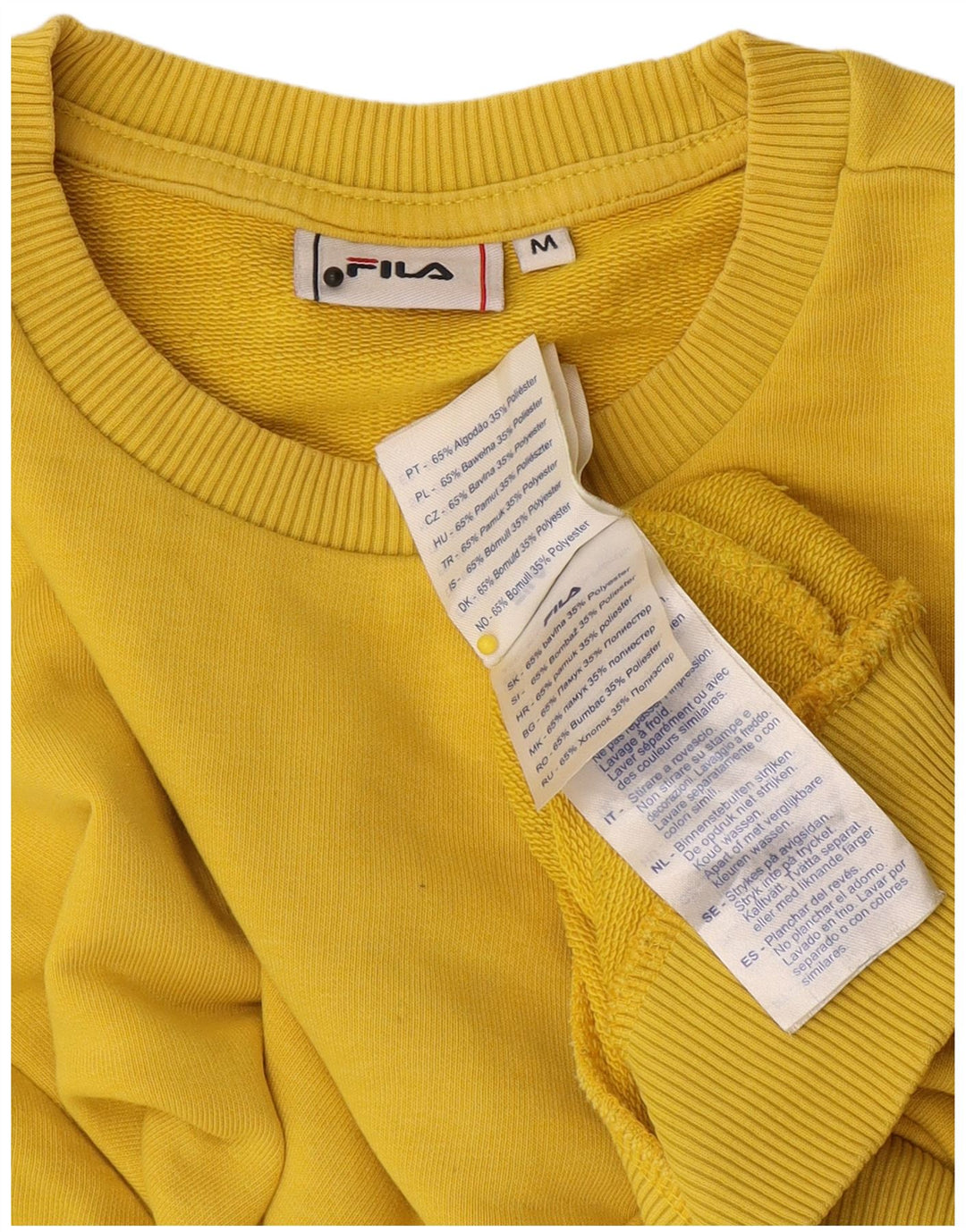 Fila Felpa Uomo Maglione Cotone Giallo Medio