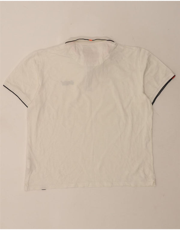 Polo da uomo Superdry 2XL cotone a righe bianche