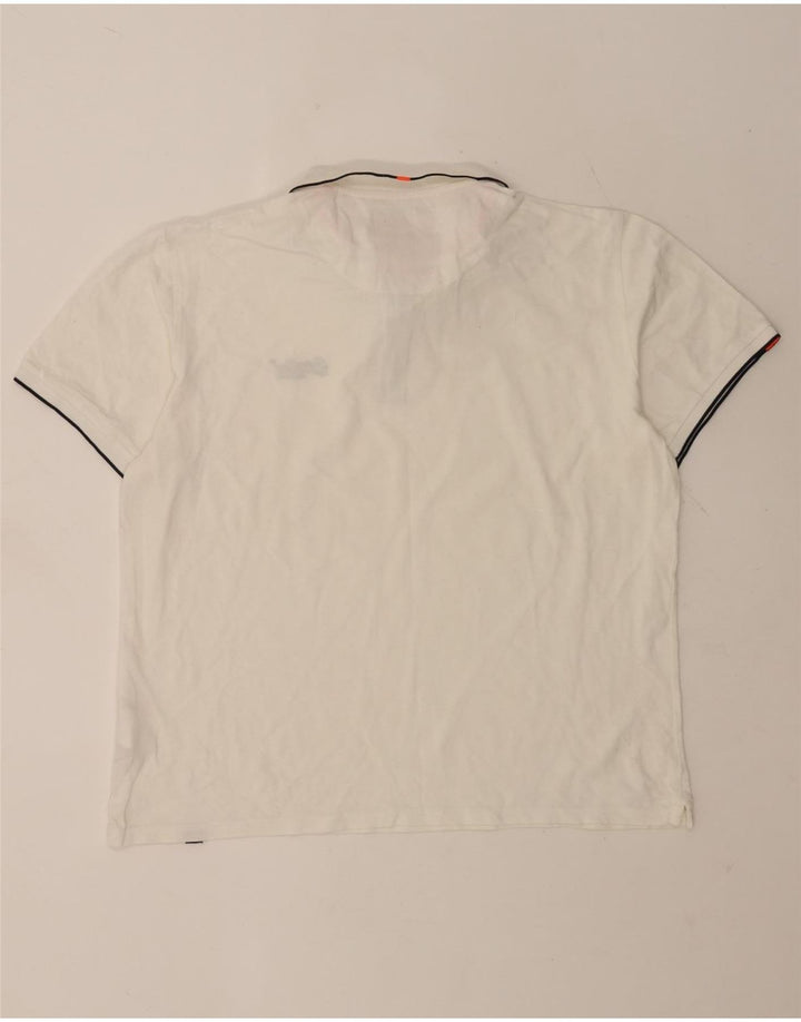 Polo da uomo Superdry 2XL cotone a righe bianche
