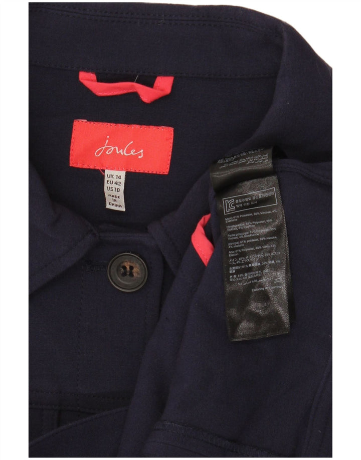 Giubbotto bomber corto da donna Joules UK 14 grande poliestere blu navy