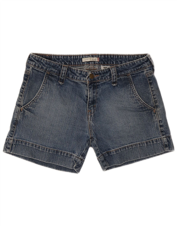 LEVI'S Pantaloncini di jeans 545 da donna US 10 Large W32 Cotone blu