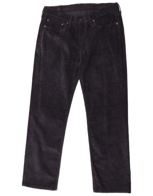 Levi's Mens 514 Straight Corduroy Trousers W34 L30 Navy Blue Cotton