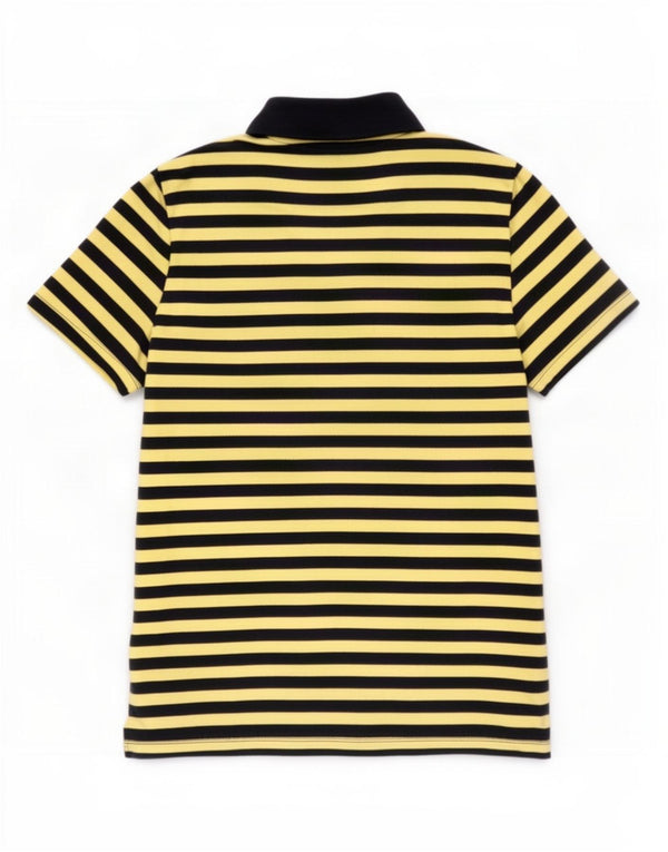 Polo da uomo Tommy Hilfiger grande in cotone a righe gialle