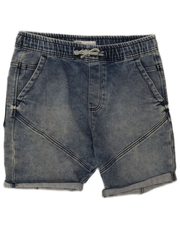 Pantaloncini di jeans da uomo Zara grandi W32 in cotone blu