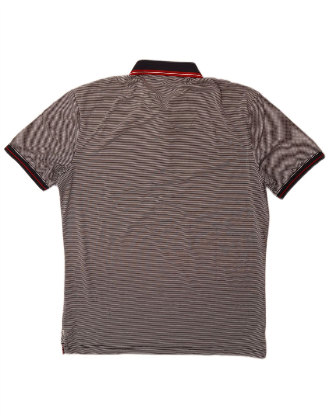 Polo da uomo Calvin Klein in poliestere gessato grigio medio