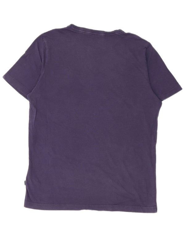 T-shirt da uomo Puma Top Small in cotone blu navy