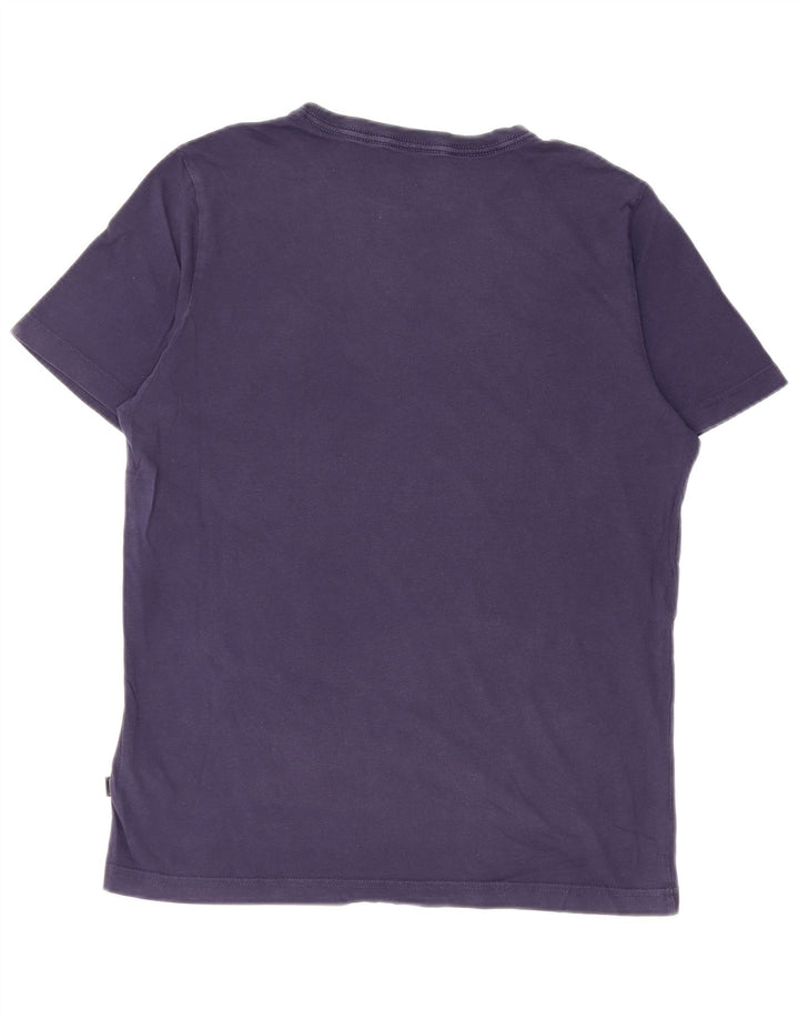 T-shirt da uomo Puma Top Small in cotone blu navy