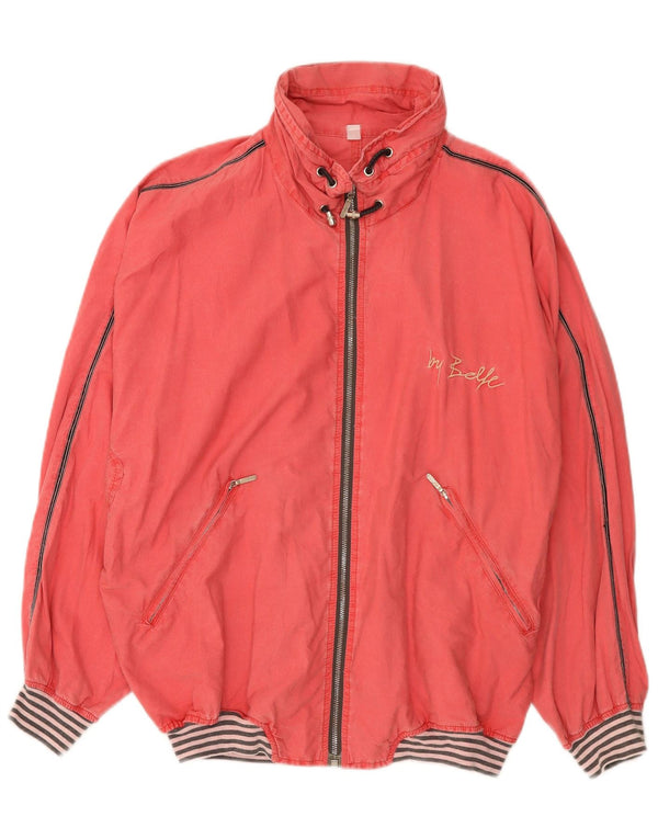 Bomber oversize da donna vintage IT 44 cotone rosa medio