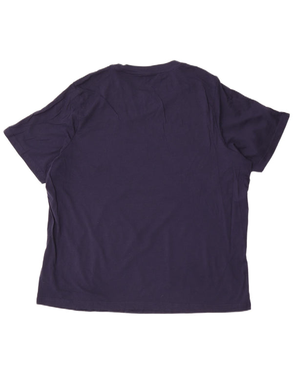 T-shirt da uomo Puma Top 2XL cotone blu navy